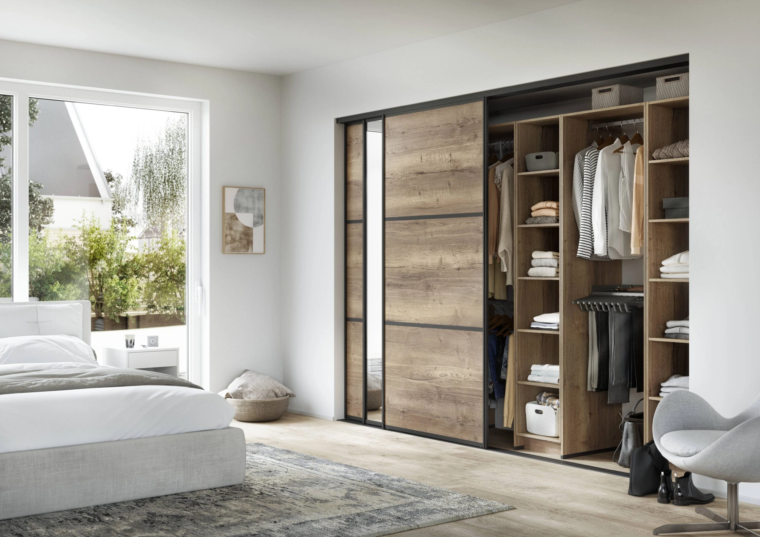 Dressing sur mesure avec rangements du sol au plafond, aménagement KOA Kitchen dans les Vosges